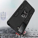 Wholesale Military Grade Armor Protection Stand Magnetic Feature Case for Samsung Galaxy S21 5G (Black)